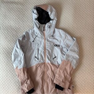 Picture Ski Jacket Two-Tone Powder Blue & Blush Hooded Jacket Size S